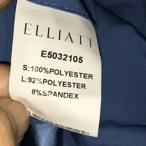 Elliatt Revolve Cassini One-Shoulder Satin Ruched Gown Dress Slit Blue Formal XS - Picture 9 of 9